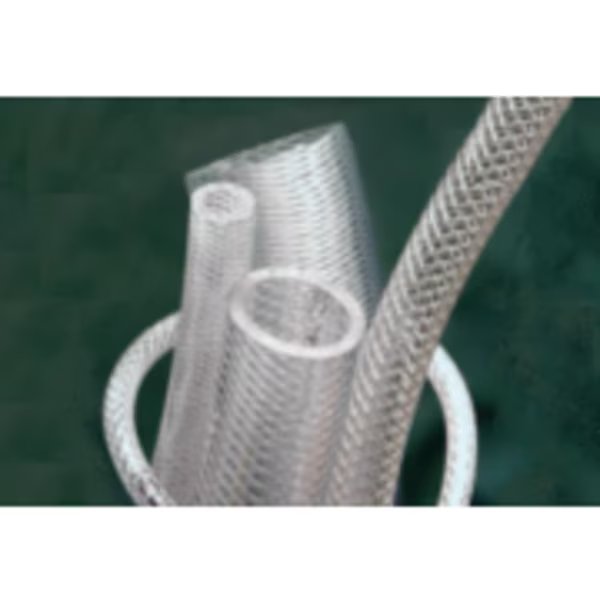 Clear Nylobrade Vinyl Tubing, 2.000 ID X 2.500 OD X 100 FT [Each], Professional Plastics, Mfr#: TNYLOBRADE2.000X2.500X100FT
